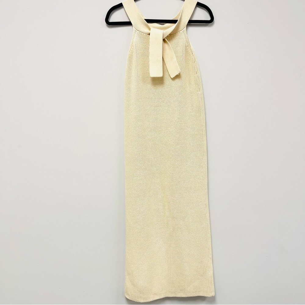 Anthropologie | Sunday in Brooklyn Cream Sheath Halter Sweater Dress